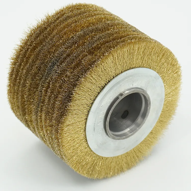 Circular Crimped Copper Plated Steel Wire Wheel Brush 05