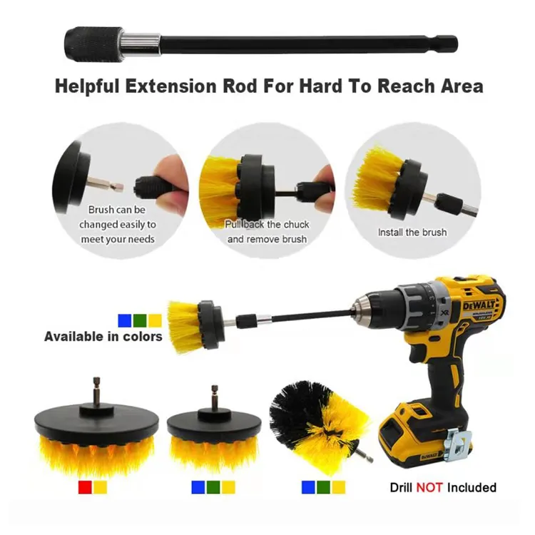 Drill Brush Kit With Attachments 02