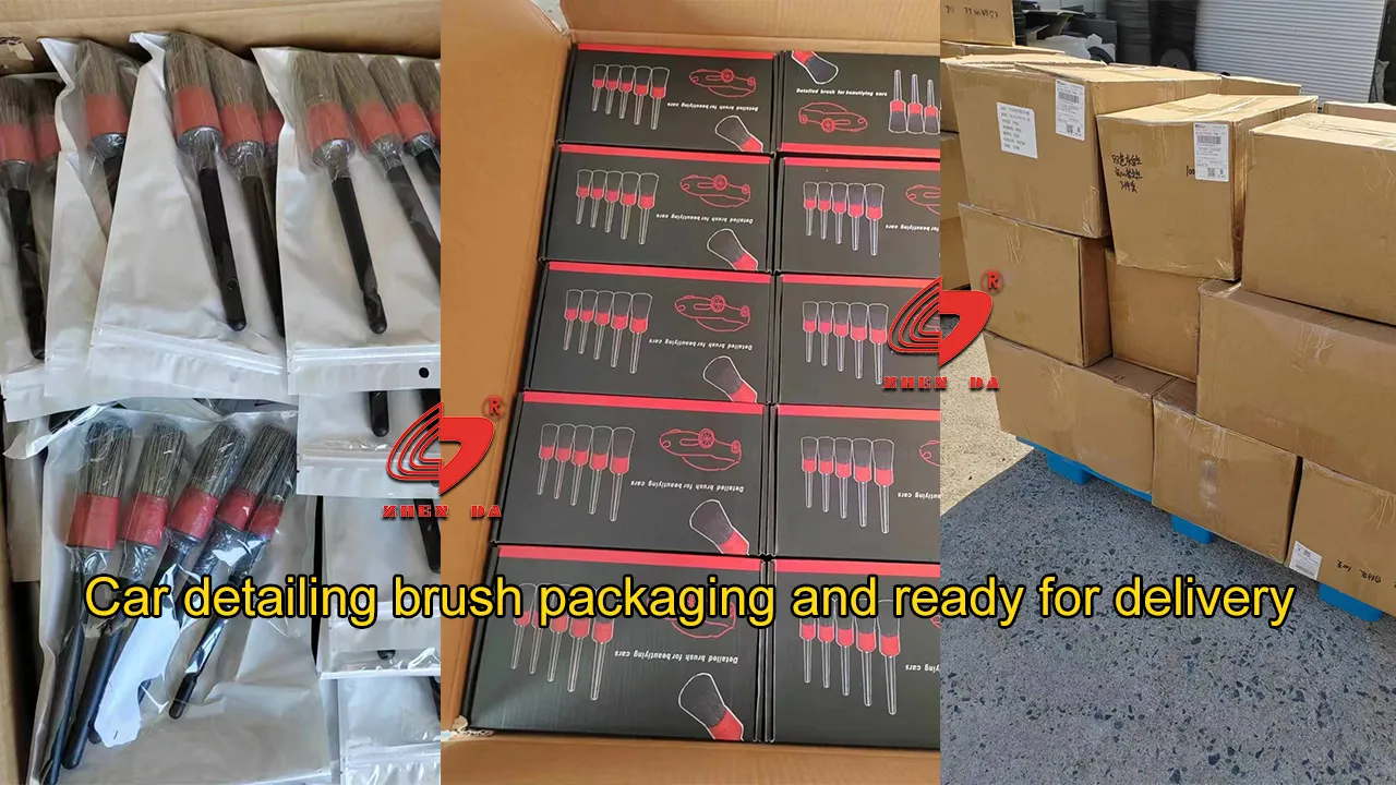 Car Detailing Brush Packaging And Ready For Delivery