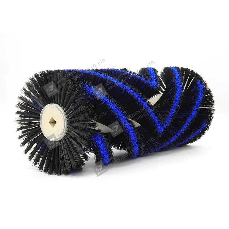 Custom Black And Blue Tube Broom