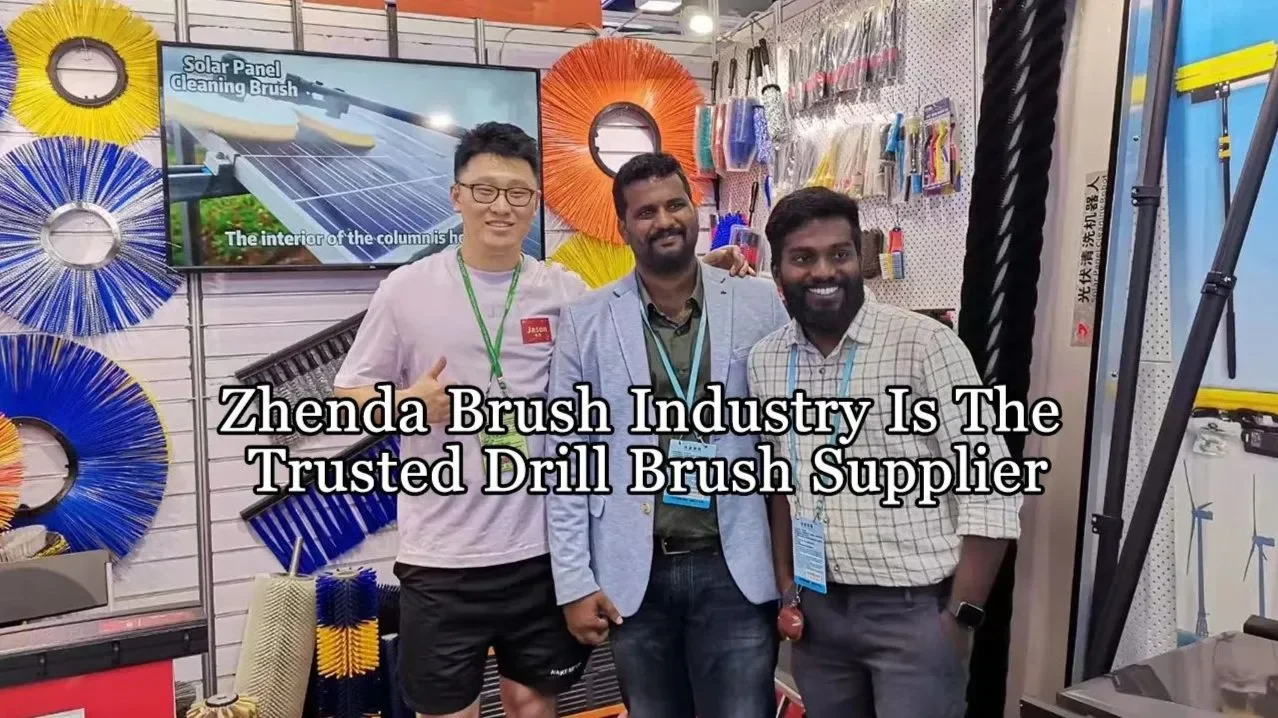 A photo of the client and Jason at the Canton Fair booth